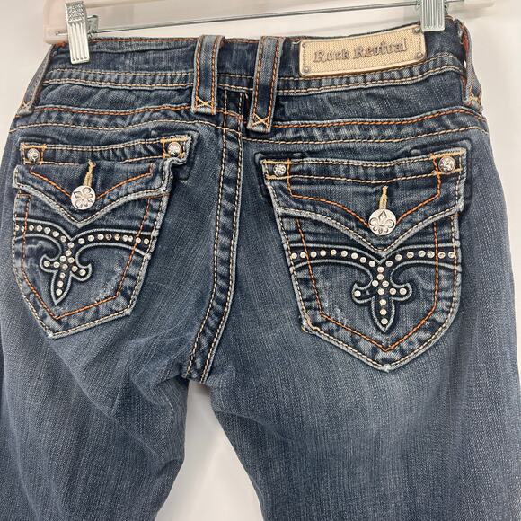 Rock Revival Women's Blue Jen Boot Bootcut Jeans Size 26 - Picture 2 of 8